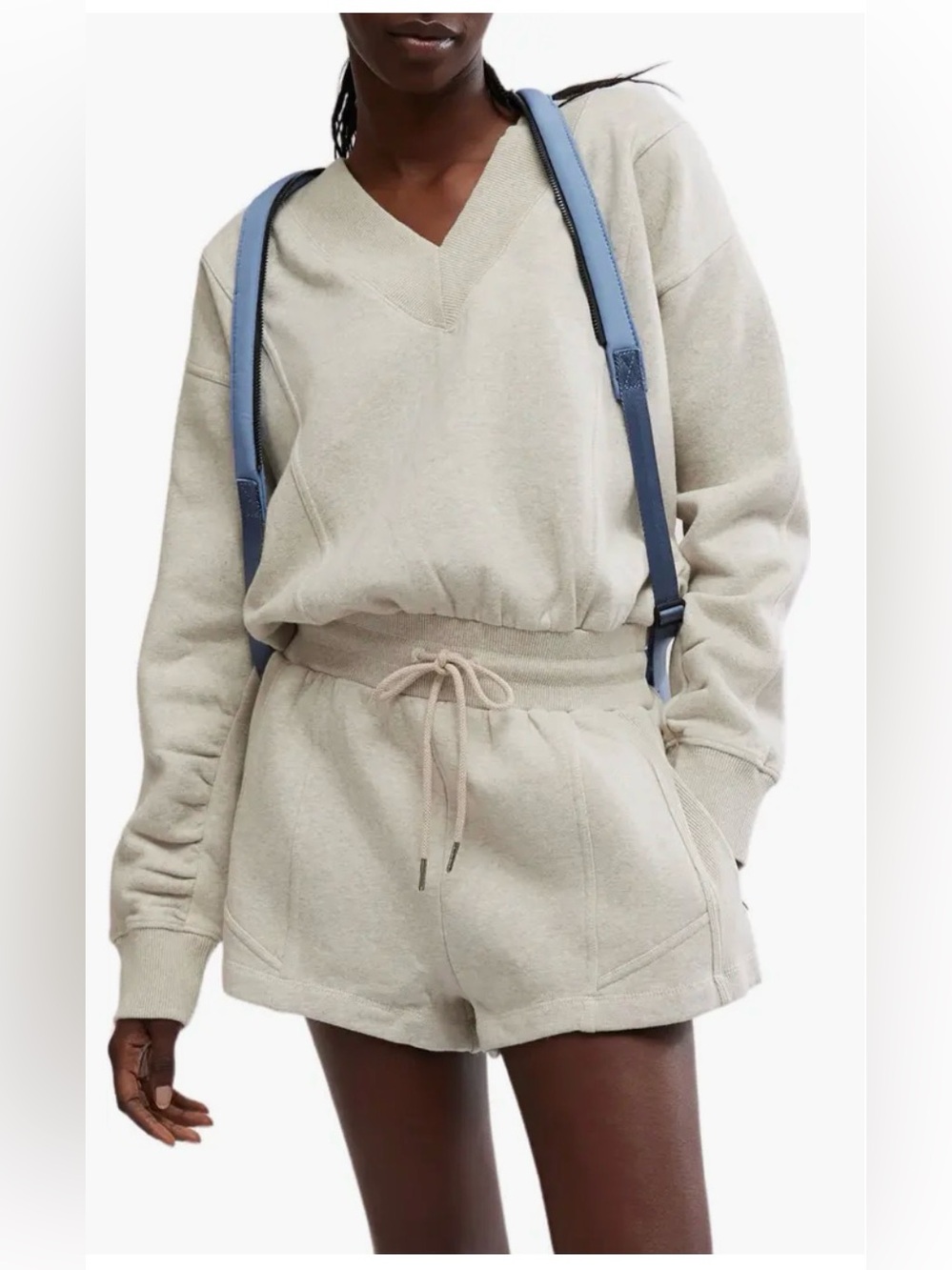 Free People Movement Intercept Romper Women’s Size Small Heather Grey